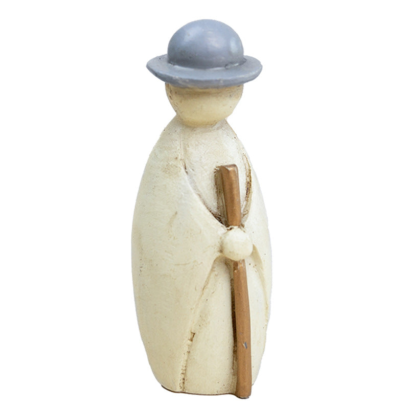 Krippenfiguren-Set aus Kunstharz