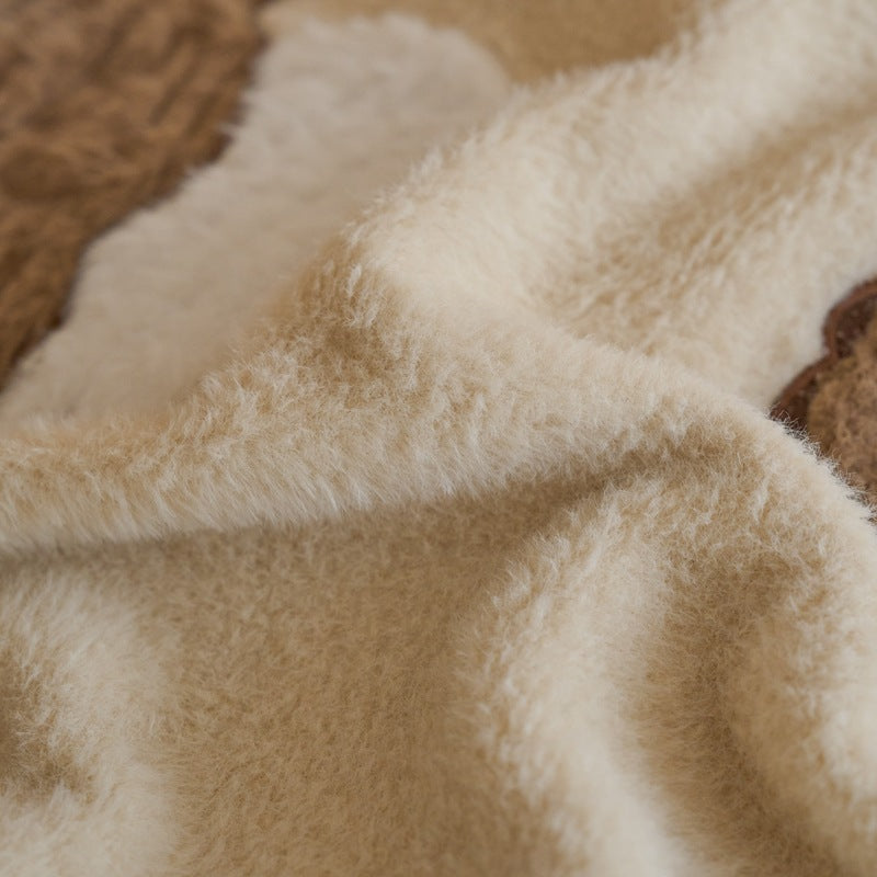 Winter-Bettwäsche-Set aus Milchfaser-Fleece, wärmend