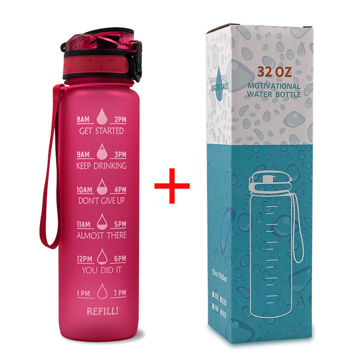 Sportflasche mit Motivationsskala, 1 L, Tritan