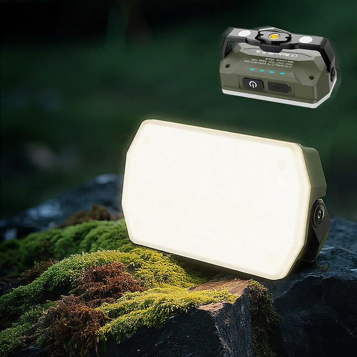 LED-Campinglampe mit Akku und Notlichtfunktion