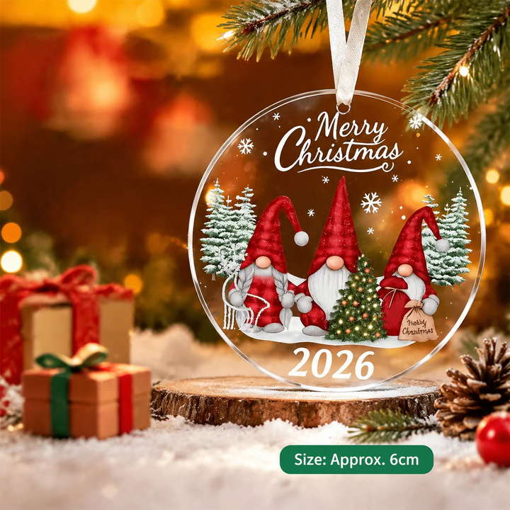 Weihnachtlicher Wichtel-Anhänger aus Acryl
