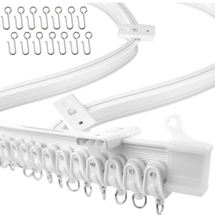 Biegbare Gardinenschiene, 5 m, PVC