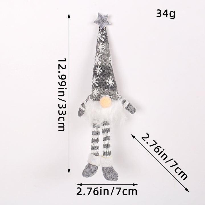 Leuchtende Weihnachts-Wichtelfigur mit Pailletten