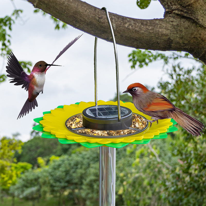Solar-Vogel-Futterstation mit LED-Lichtsensor