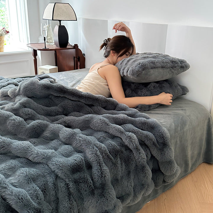 Milchfaser-Fleece Bettwäsche-Set, modern und warm