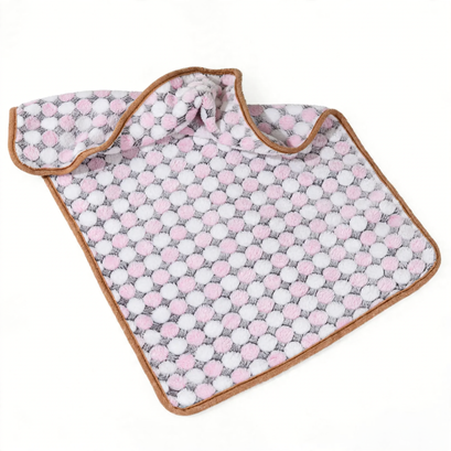 Haustiermatte aus Fleece, Pfoten- und Knochenmuster