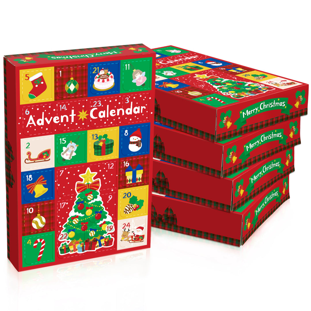 Leere 24-Fächer-Weihnachtsbox für Adventskalender