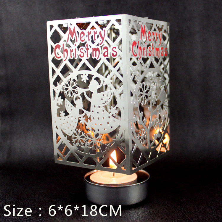 Rotierender Metall-Kerzenhalter, goldfarben