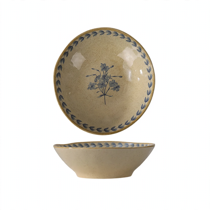 Keramik-Geschirrset, Blumenmuster, Vintage-Stil