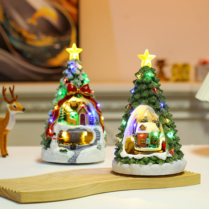 Beleuchtete Weihnachts-Spieluhr mit Musik