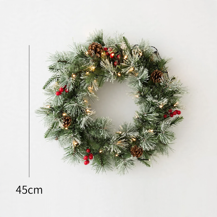 Weihnachtskranz, 45 cm, mit Beleuchtung