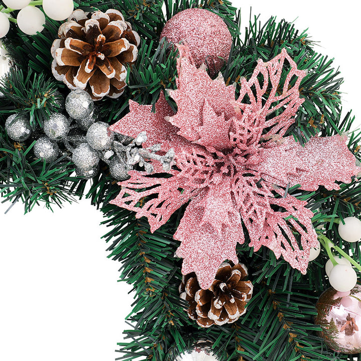 Weihnachtskranz aus PVC mit Tannenzapfen