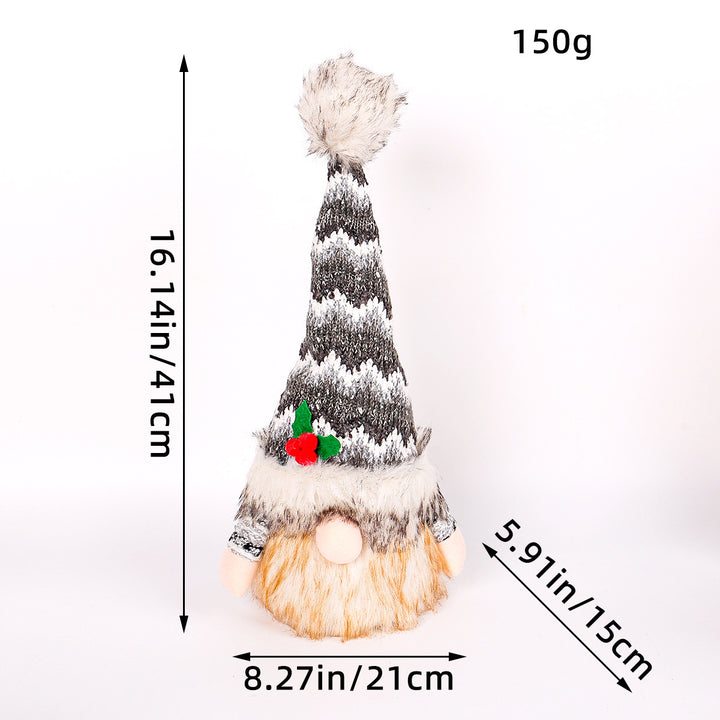 Leuchtende Weihnachts-Wichtelfigur mit Pailletten