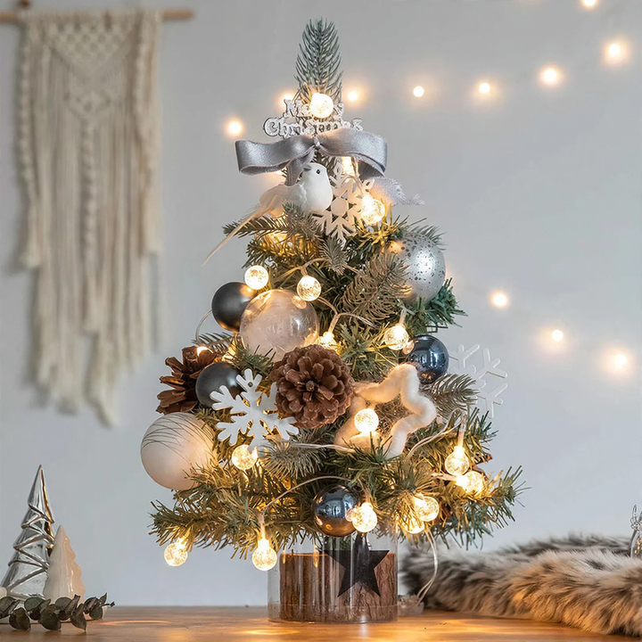 Mini-Weihnachtsbaum-Set für die Tischdekoration