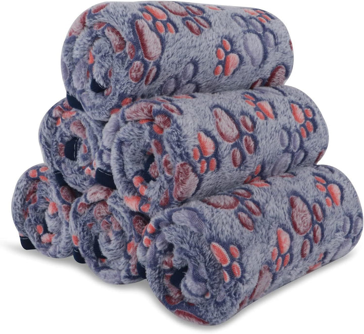Haustiermatte aus Fleece, Pfoten- und Knochenmuster