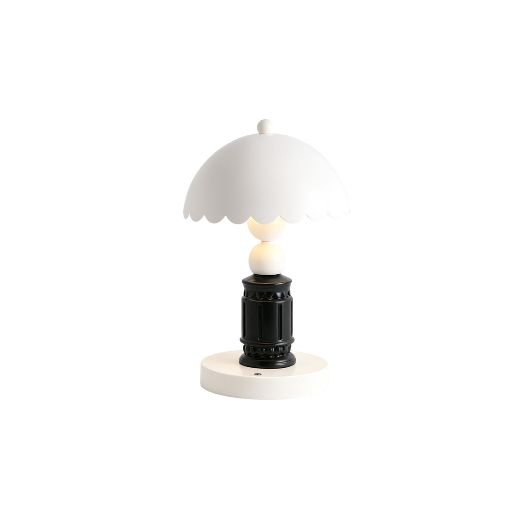 Tischleuchte mit Reliefmuster, Säulenform