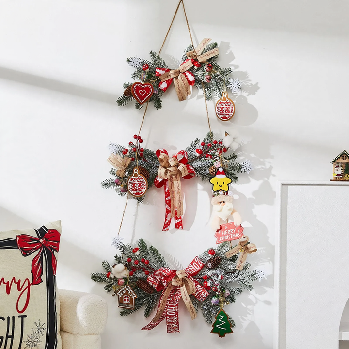 Weihnachtskranz mit Natur-Elementen, europäischer Stil