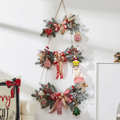 Weihnachtskranz mit Natur-Elementen, europäischer Stil