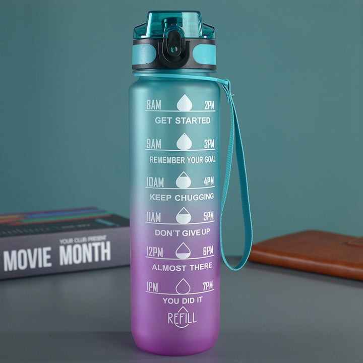 PC-Sportflasche mit Strohhalm, 1000 ml