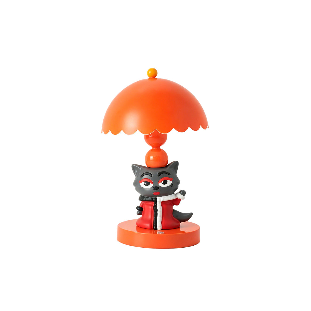 Cartoon-Tischlampe, Rot, Emaillefinish