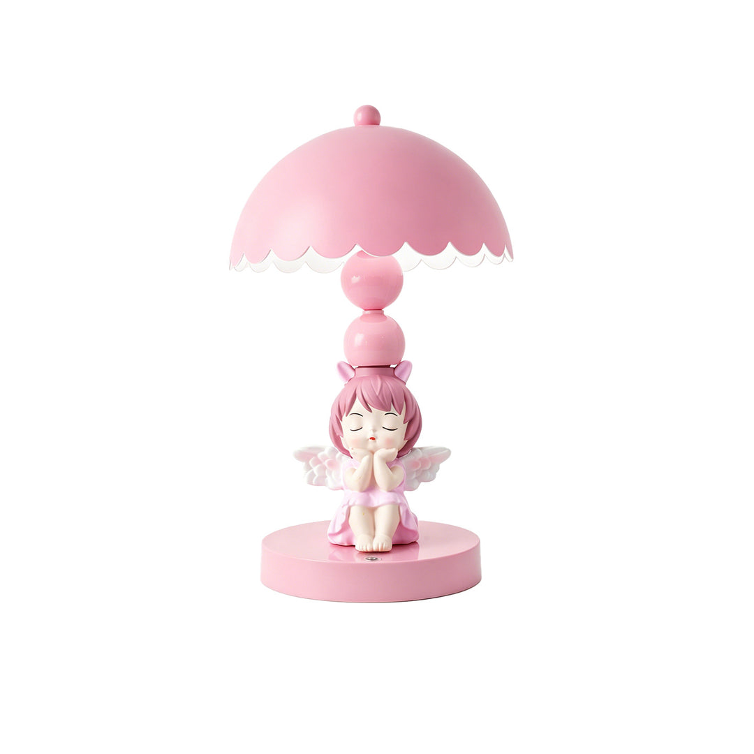 Rosa Engel-Tischlampe mit Farbwechsel, Touchsteuerung