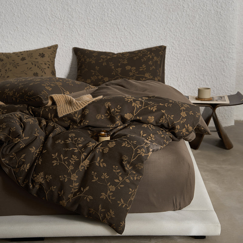 Vintage-Bettwäsche-Set, Baumwolle, Jacquard-Optik
