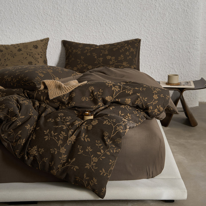 Vintage-Bettwäsche-Set, Baumwolle, Jacquard-Optik