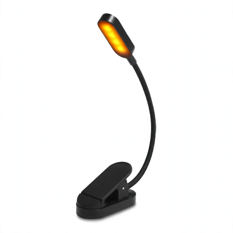 LED-Klemmleuchte für Bücher, USB-aufladbar
