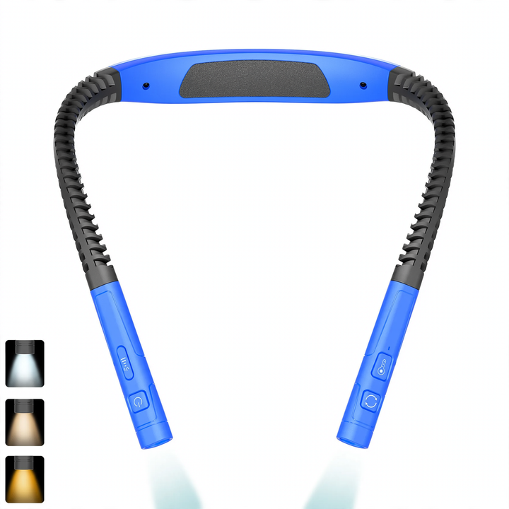 LED-Nackenleuchte für Lesen und Sport, USB-aufladbar
