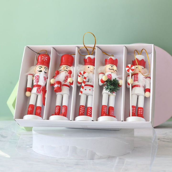 5er-Set Nussknacker-Anhänger, 13 cm, Britischer Stil