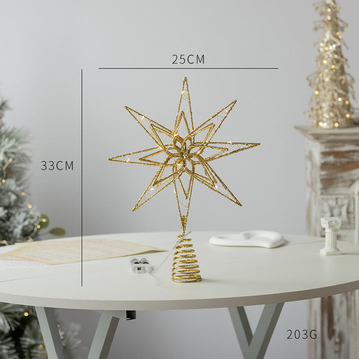 Dekorativer LED-Weihnachtsbaum-Stern aus Eisen