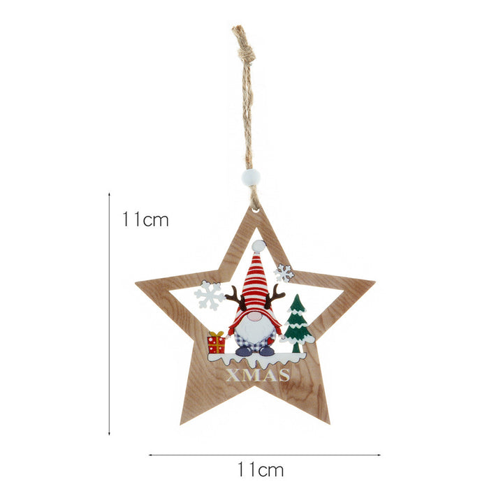 Weihnachts-Wichtelanhänger aus Holz