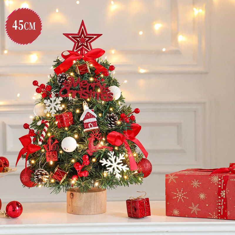 Dekorativer Tisch-Weihnachtsbaum mit Holzständer