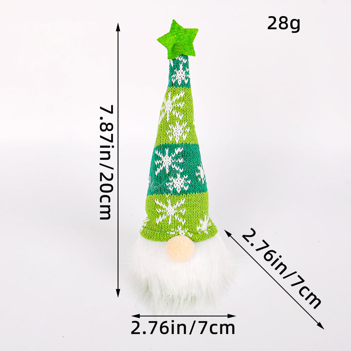 Leuchtende Weihnachts-Wichtelfigur mit Pailletten