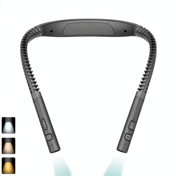LED-Nackenleuchte für Lesen und Sport, USB-aufladbar