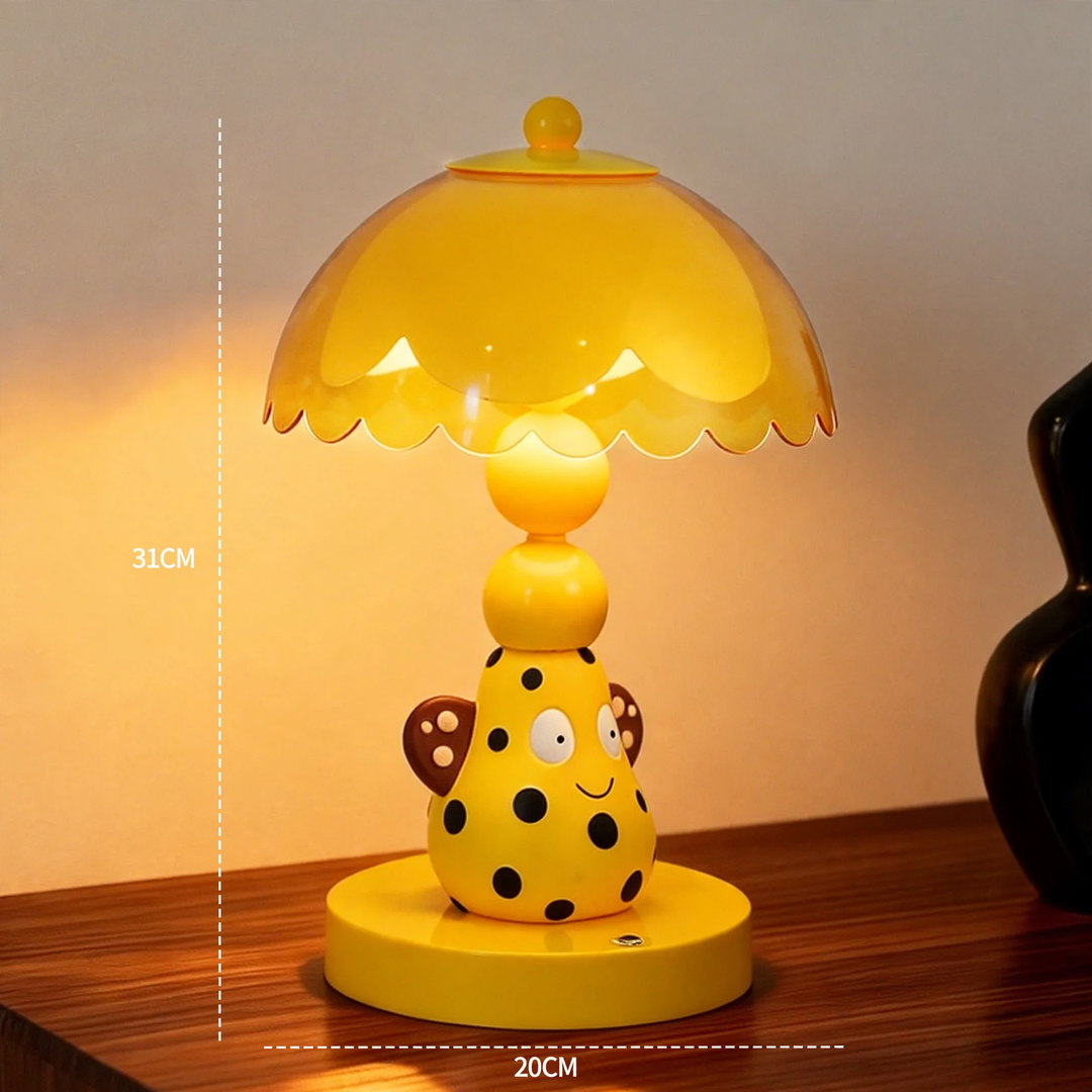 Birnen-Tischlampe mit Flecken-Design