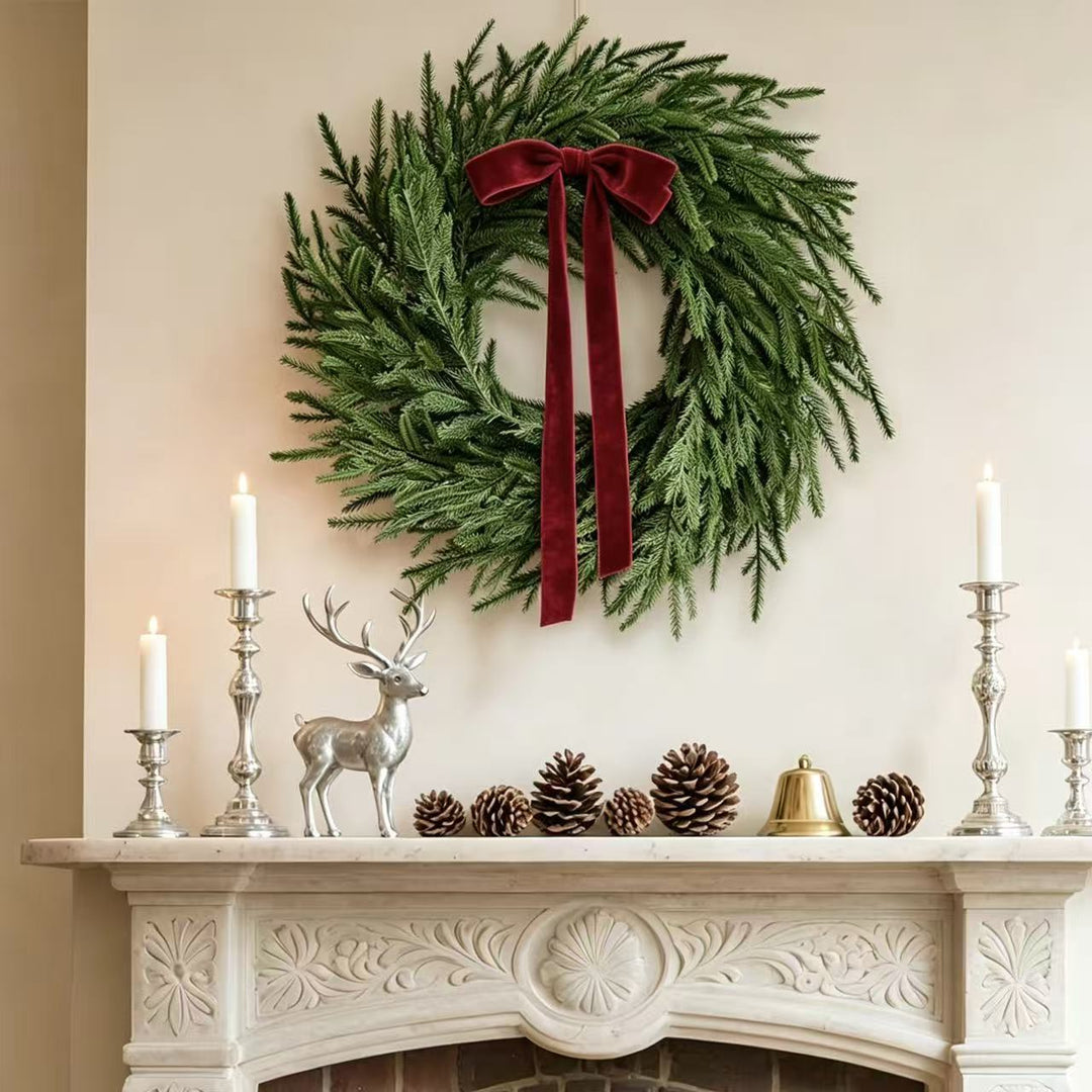 Künstlicher Norfolk-Tannenkranz für die Weihnachtsdekoration