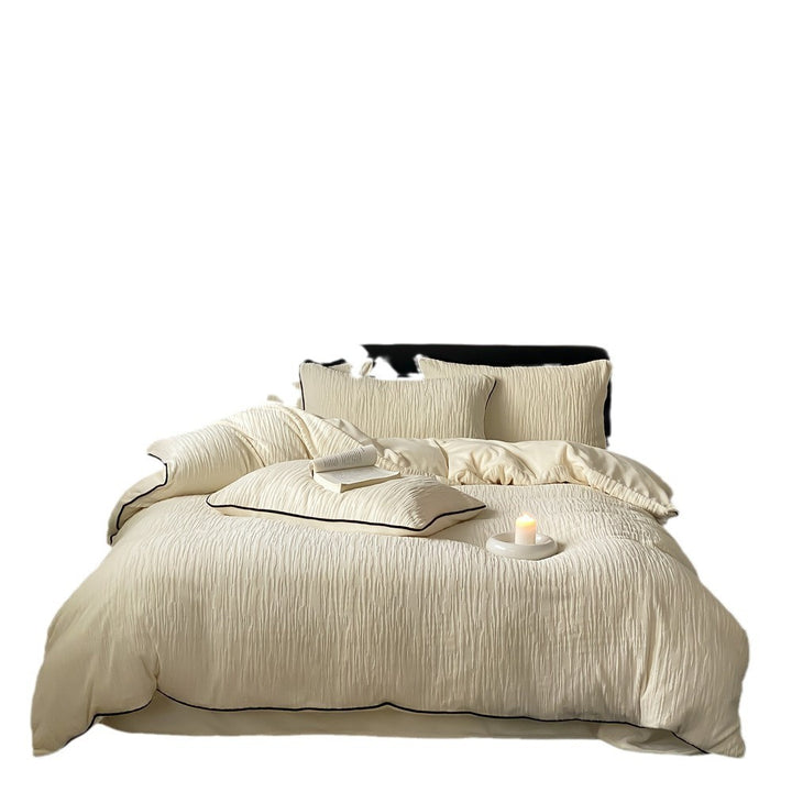 Milchfaser-Fleece Bettwäsche-Set, strukturiert
