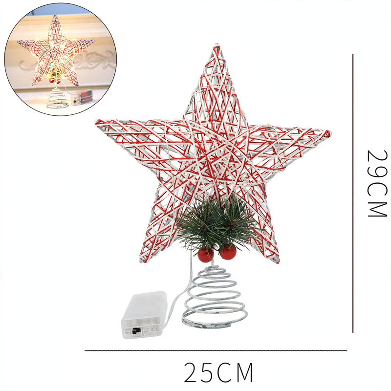 Beleuchteter Weihnachtsbaum-Stern aus Eisen