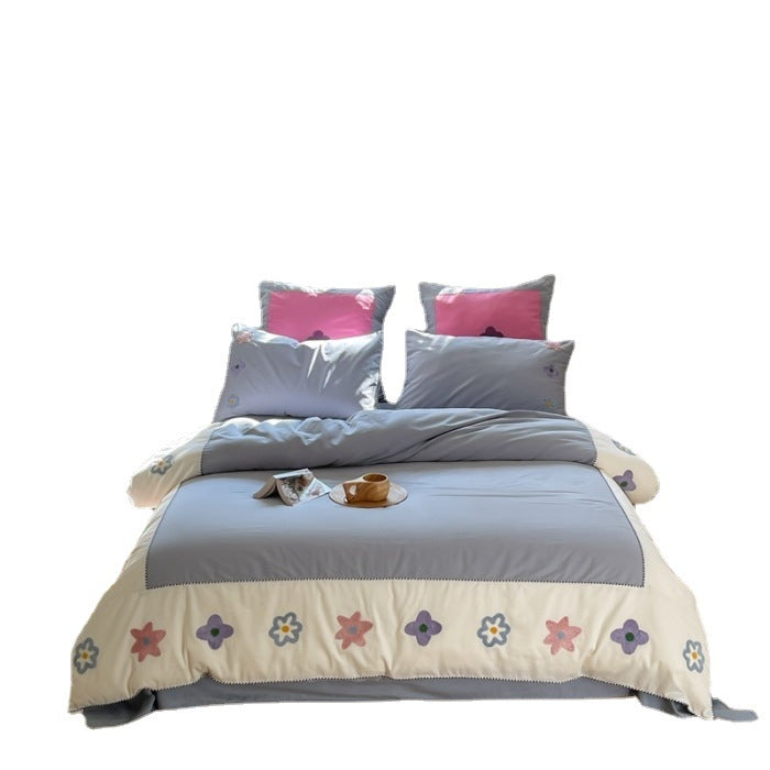 Modernes Baumwoll-Bettwäsche-Set, angeraut, Designer-Stil