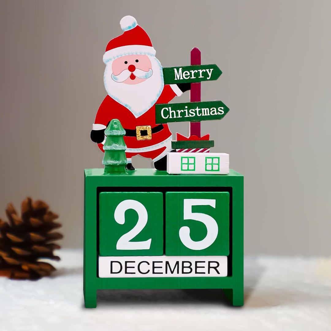 Dekorativer Holz-Adventskalender für den Tisch