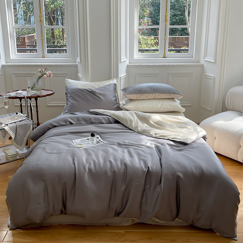 Lyocell-Bettwäsche-Set, 4-teilig, elegant