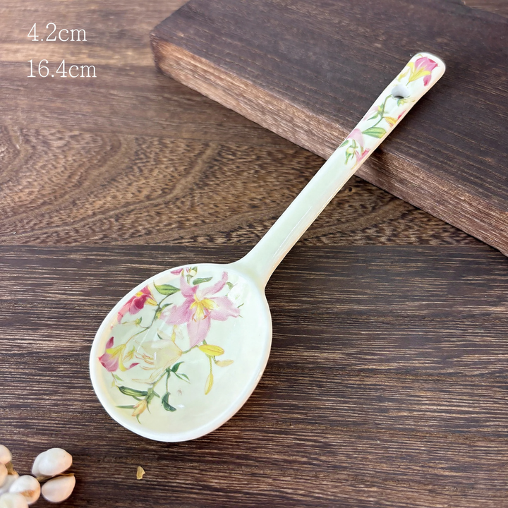 Keramikschale mit Blumenmotiv, 13-14 cm, elegant