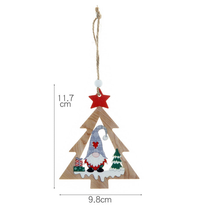 Weihnachts-Wichtelanhänger aus Holz