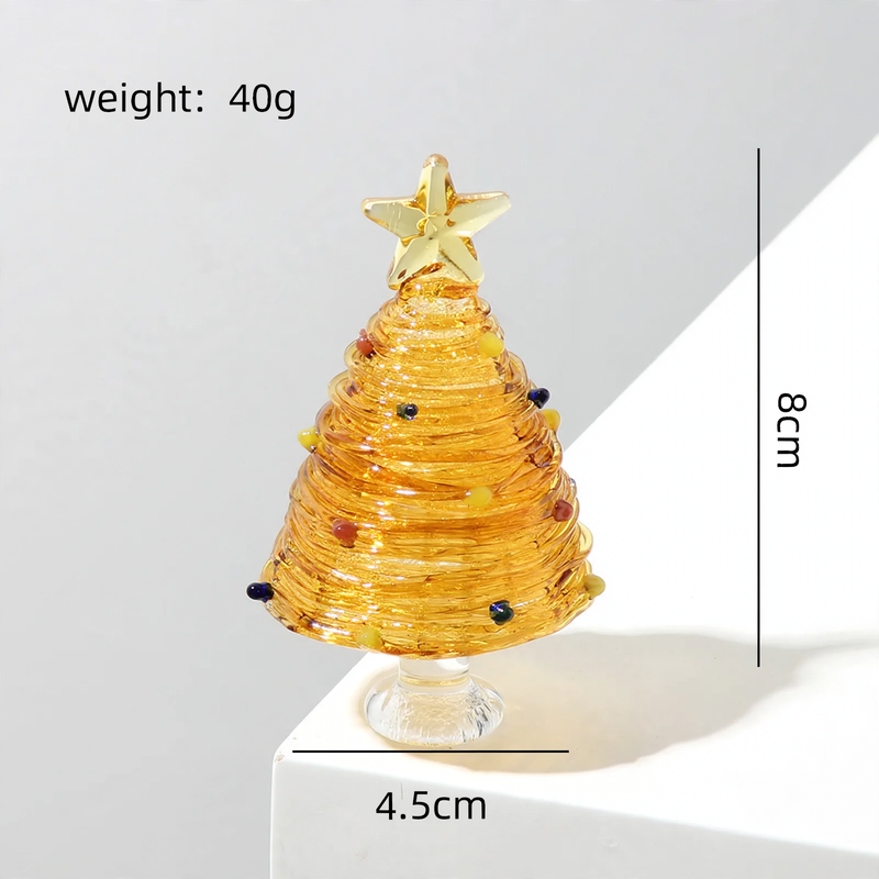 Glas-Weihnachtsbaum, 8,5 cm, handgeferti Dekoration