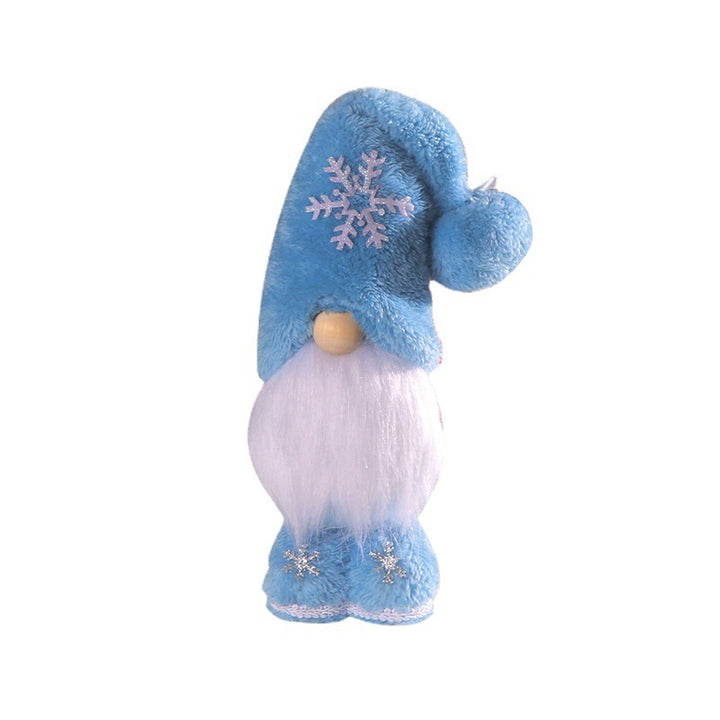 Weihnachts-Wichtelfigur mit Schneeflocken-Design