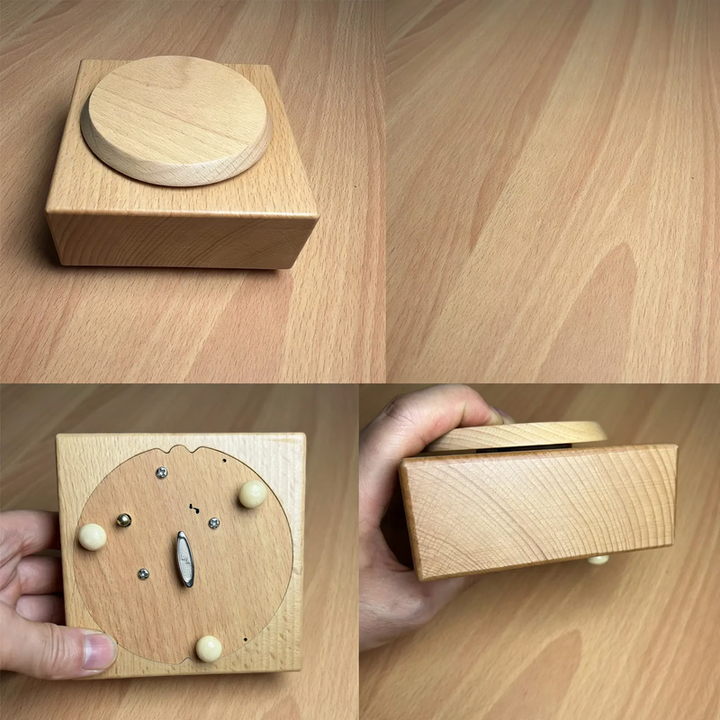 Holz-Spieluhr mit mechanischem Uhrwerk