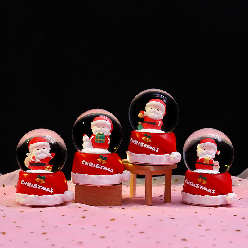 Mini-Weihnachts-Schneekugel mit Licht