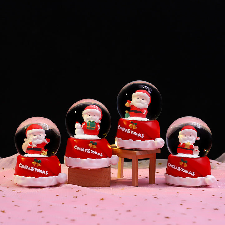 Mini-Weihnachts-Schneekugel mit Licht
