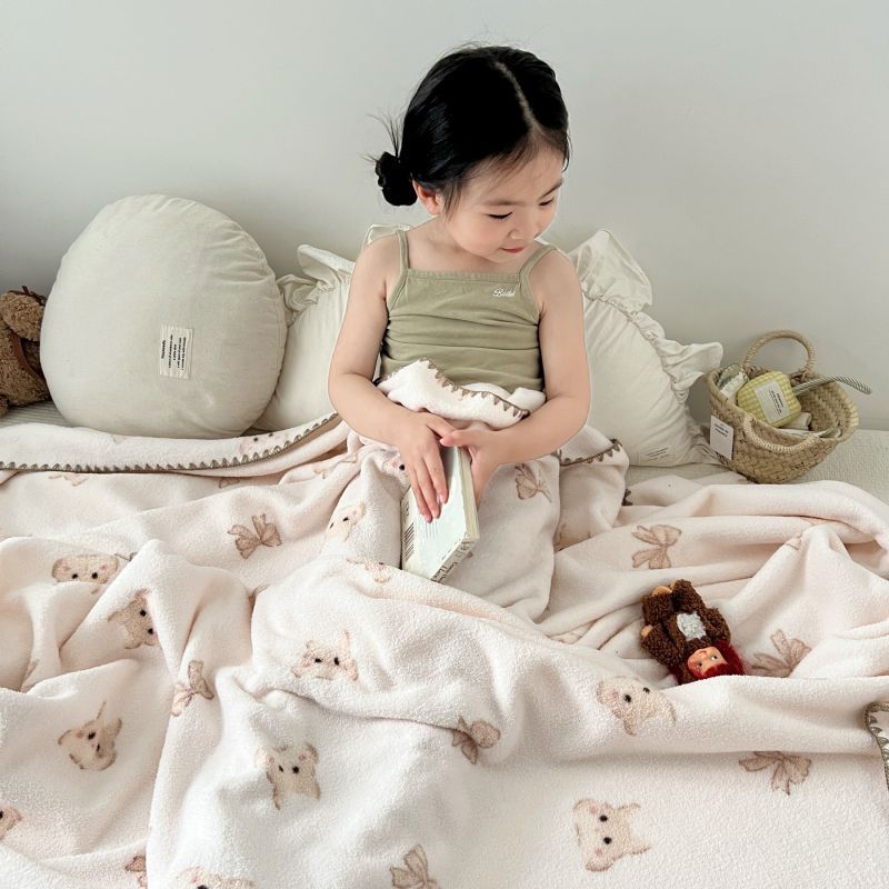 Kuschelige Kinder-Wohndecke mit Cartoon-Motiv, verschiedene Größen